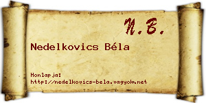 Nedelkovics Béla névjegykártya