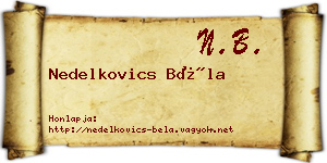 Nedelkovics Béla névjegykártya