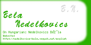 bela nedelkovics business card